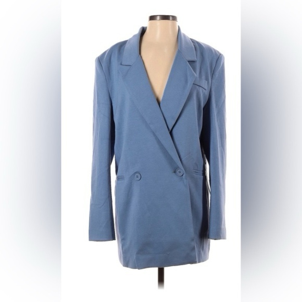 CARBON38 // SZ S // oversized blazer, blue // retail $230
